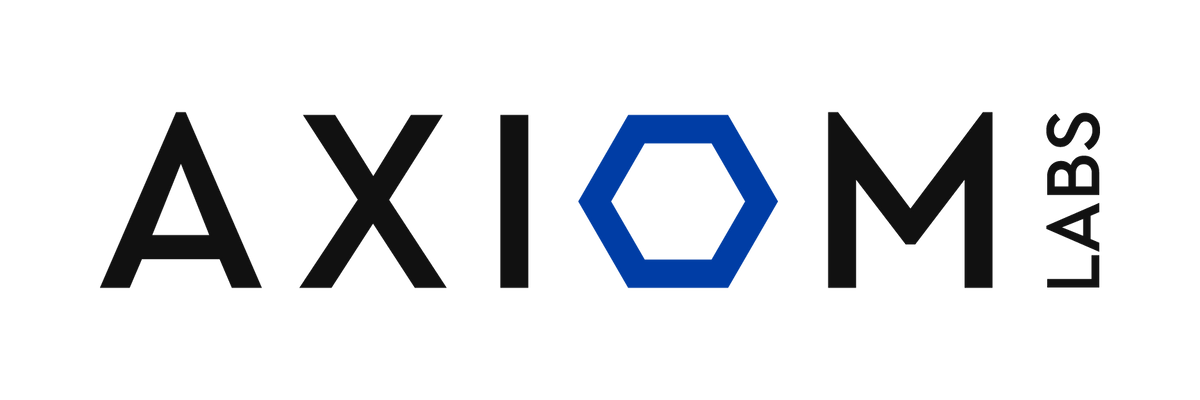 Axiom Labs logo dark on light — Pantone 293 C