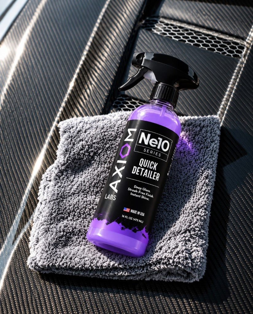 Ne10 Exterior Detailer on a microfiber towel