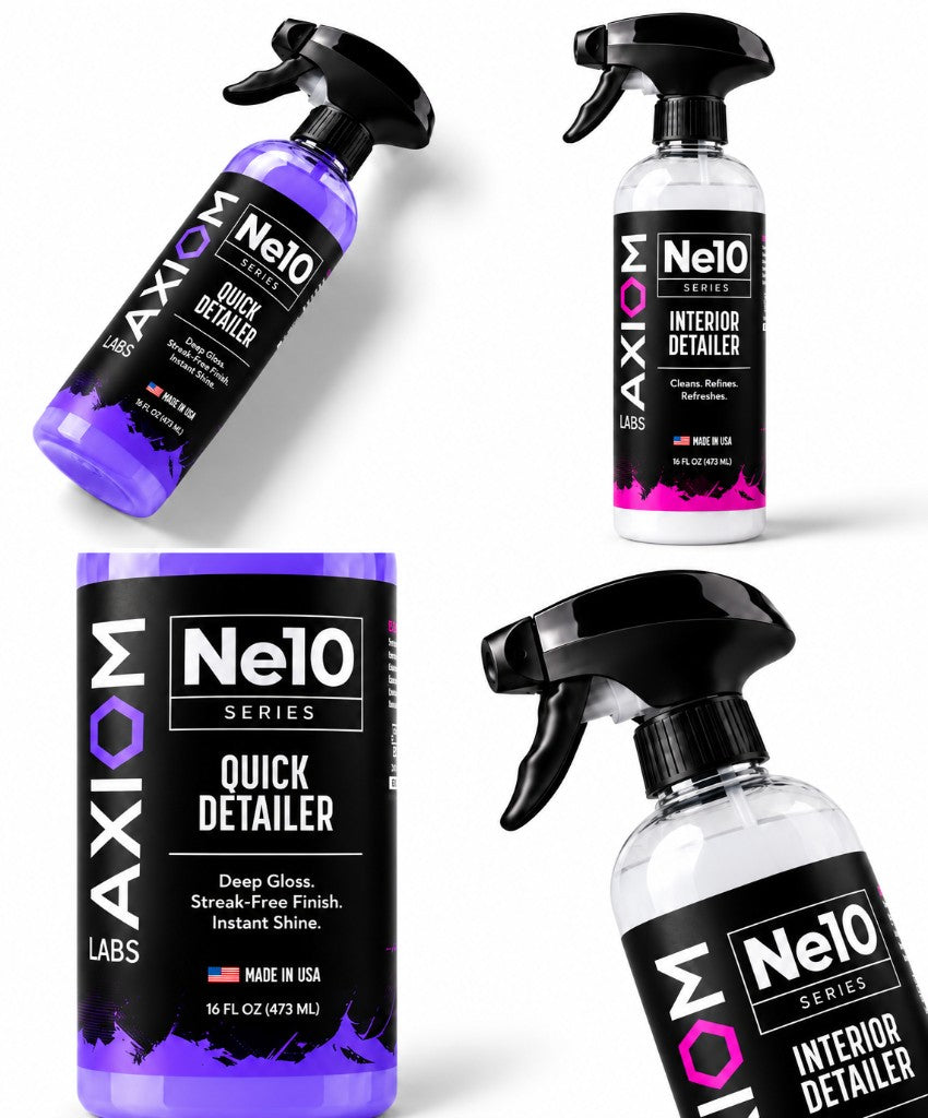 Ne10 Exterior Detailer and Ne10 Interior Detailer, shown together