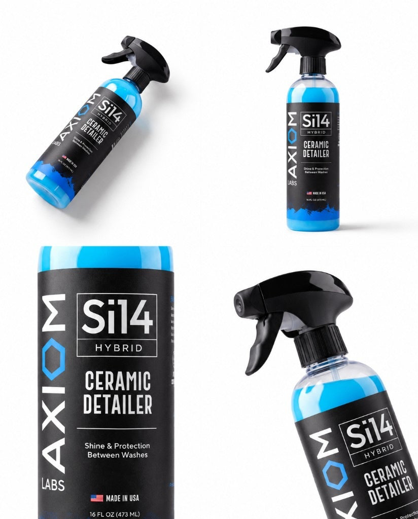 Si14 Ceramic Detailer product collage — angles and label detail