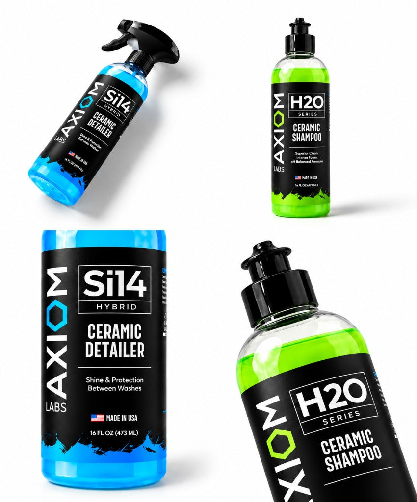 Si14 Ceramic Detailer and H2O Ceramic Shampoo product collage